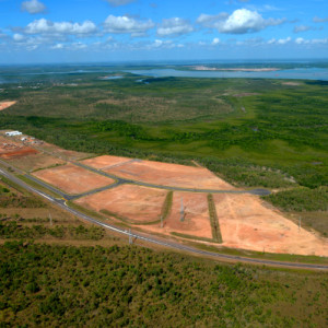 Stage 1B in foreground, looking to future peninsula stages