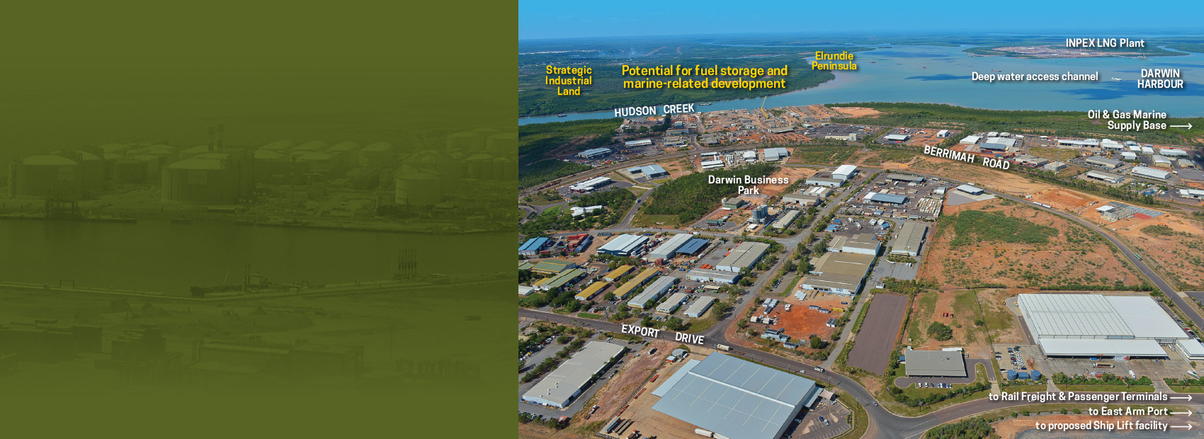 Multi-purpose strategic land for possible Fuel Storage Facility or Defence Base