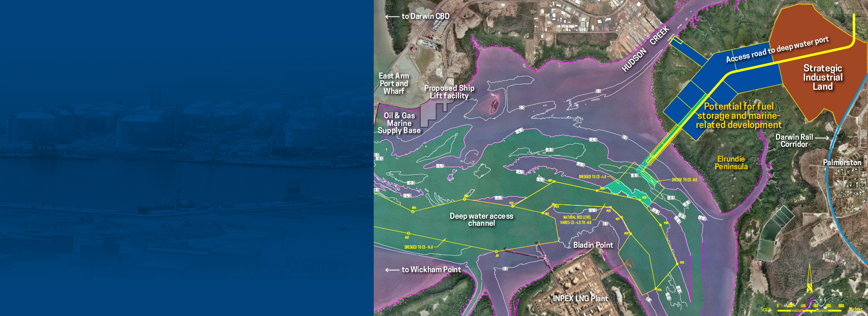 Access to proposed Deep Water Port at -9 metres